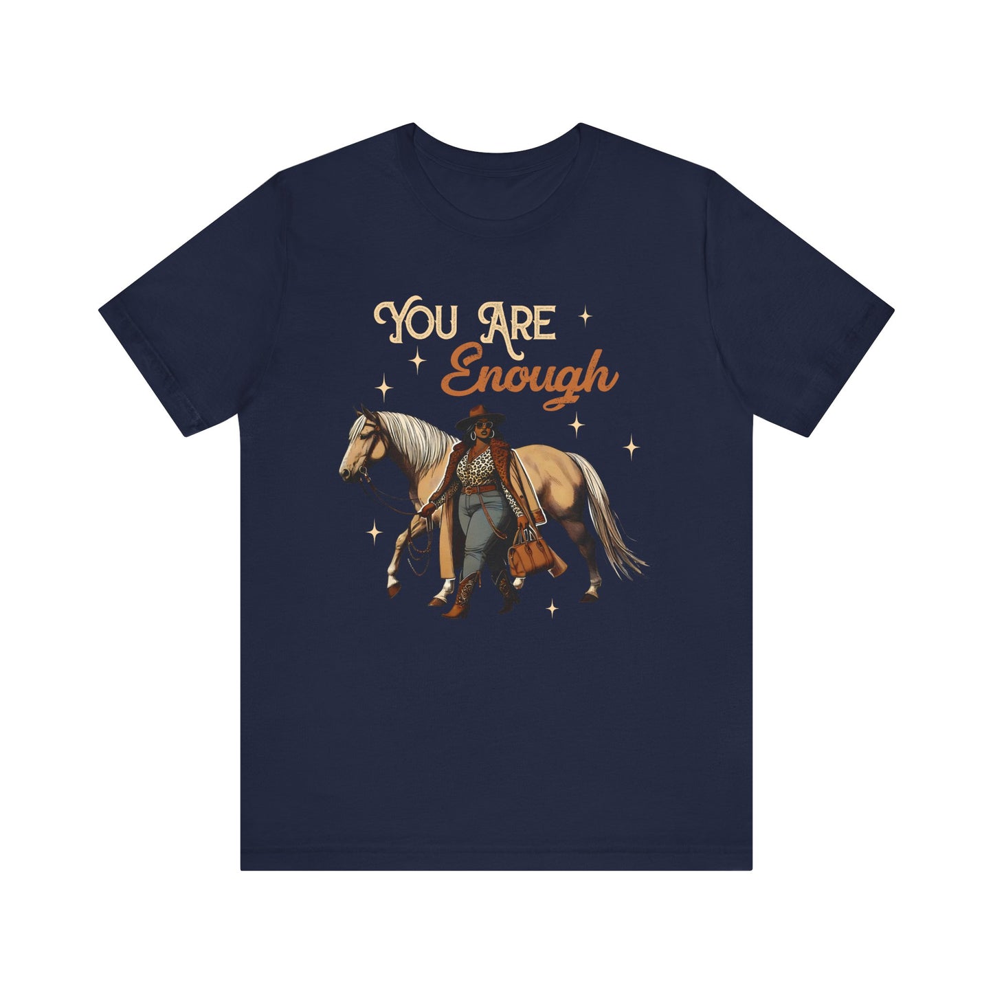 You Are Enough Shirt – Christian Bible Black Cowgirl Western Texas Tee