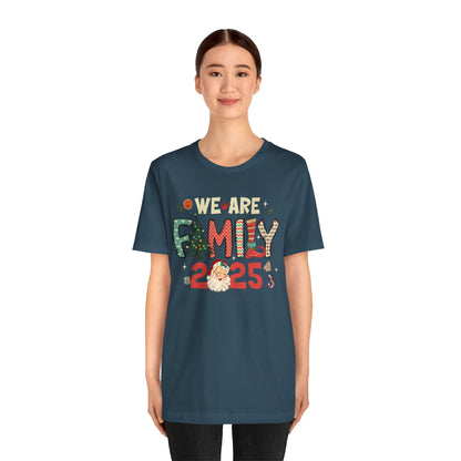 Vintage We Are Family Christmas Shirt – Retro Santa & Tree Matching Holiday Tee