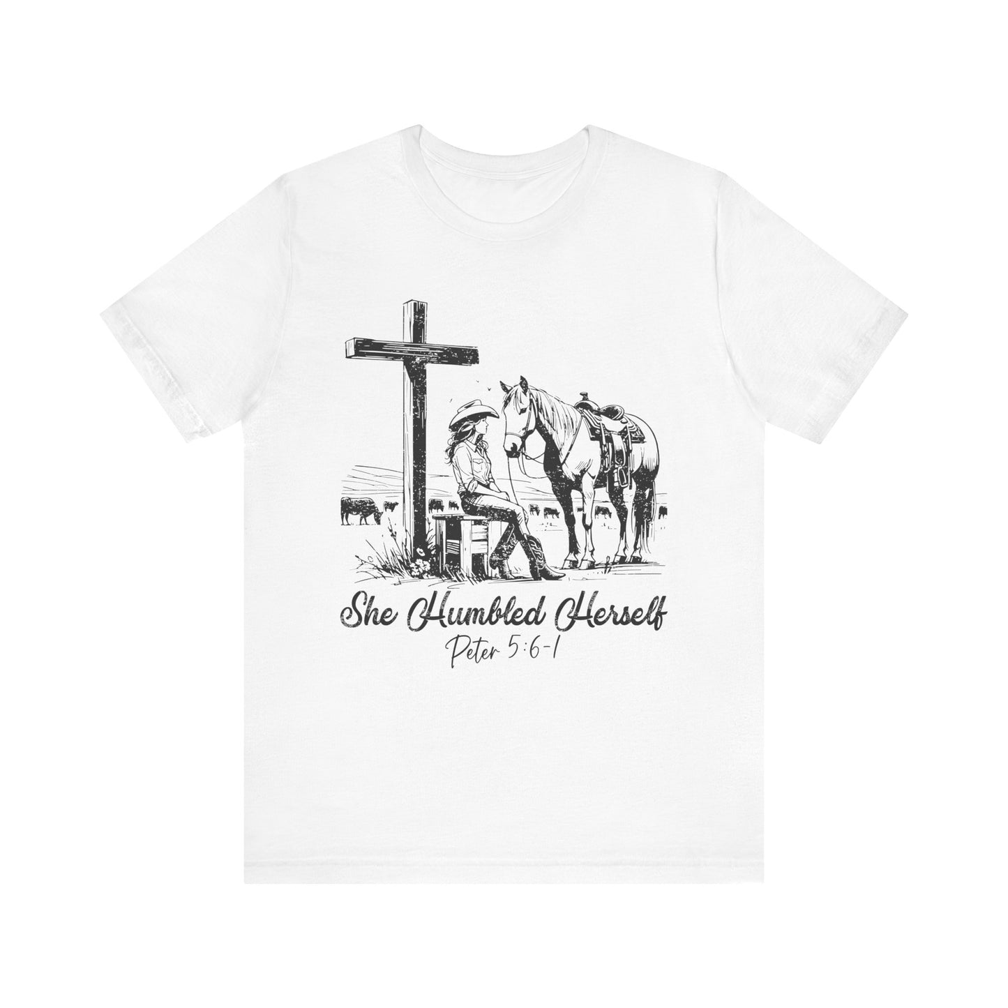 She Humbled Herself Shirt – Christian Faith Western Rodeo Country Tee