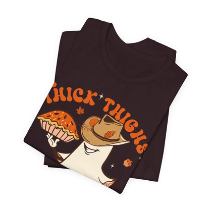 Thick Thighs Pumpkin Pies Shirt – Funny Howdy Ghost Western Halloween Tee