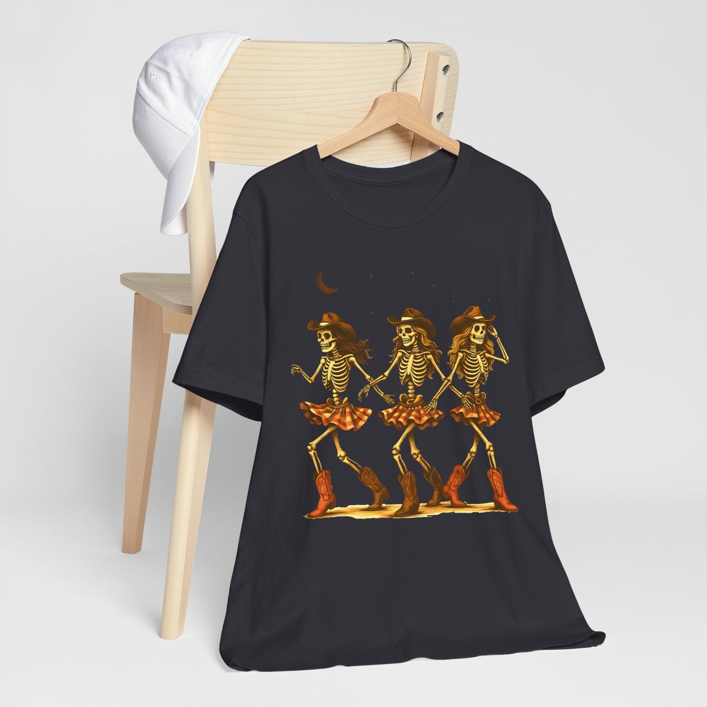 Skeleton Cowgirls Shirt Line Dancing Western Halloween Rodeo Tee