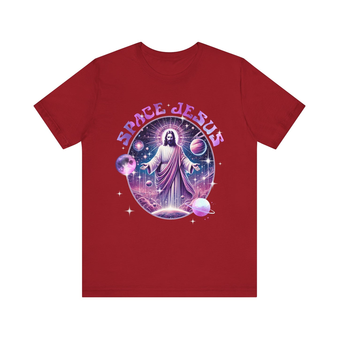 Space Jesus Galaxy Shirt – Cosmic Christian Planet Faith Graphic Unisex Tee