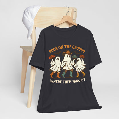 Boos on the Ground Shirt – Funny Western Cowgirl Ghost Squad Halloween Tee