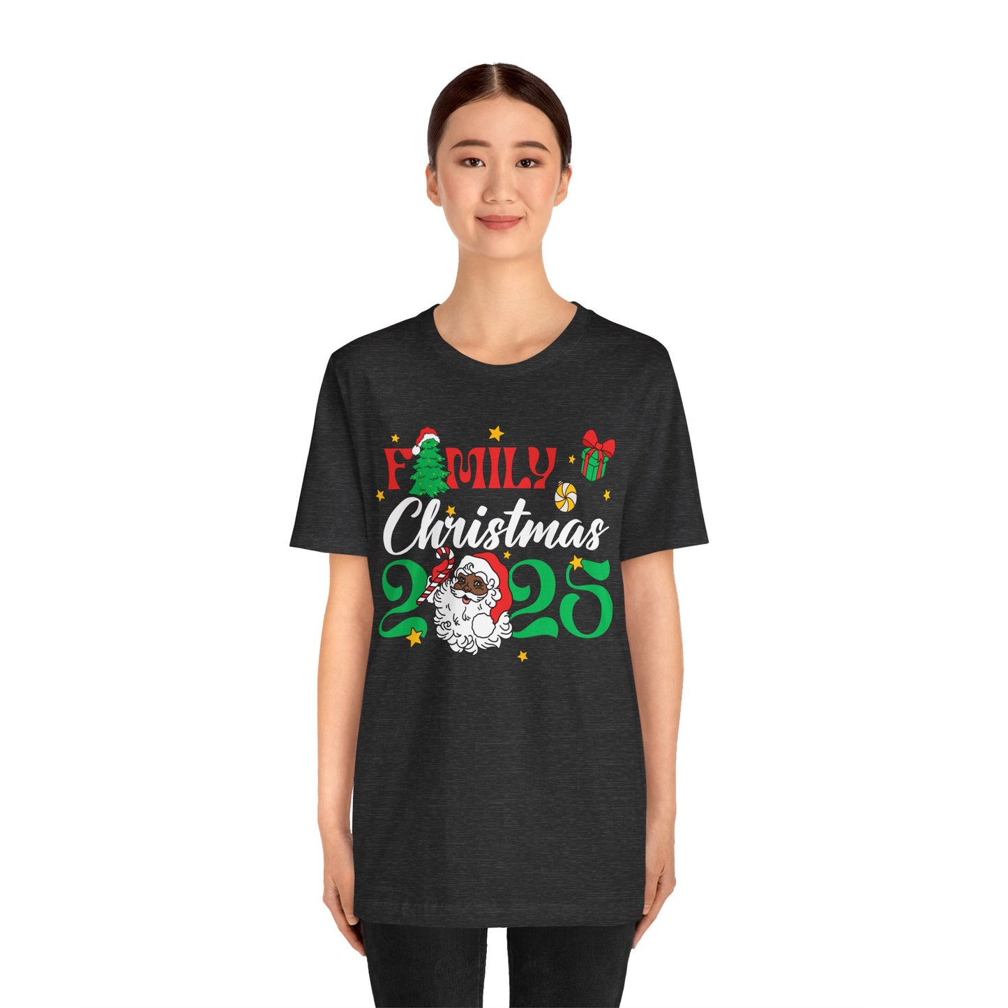 Family Christmas 2025 Shirt – Black Santa Afrocentric Matching Holiday Tee