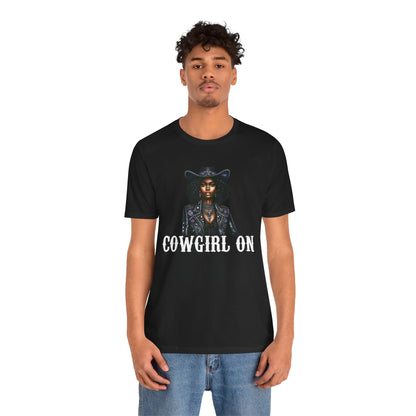 Cowgirl on Black Shirt – Howdy Southern Western Rodeo Texas Tee