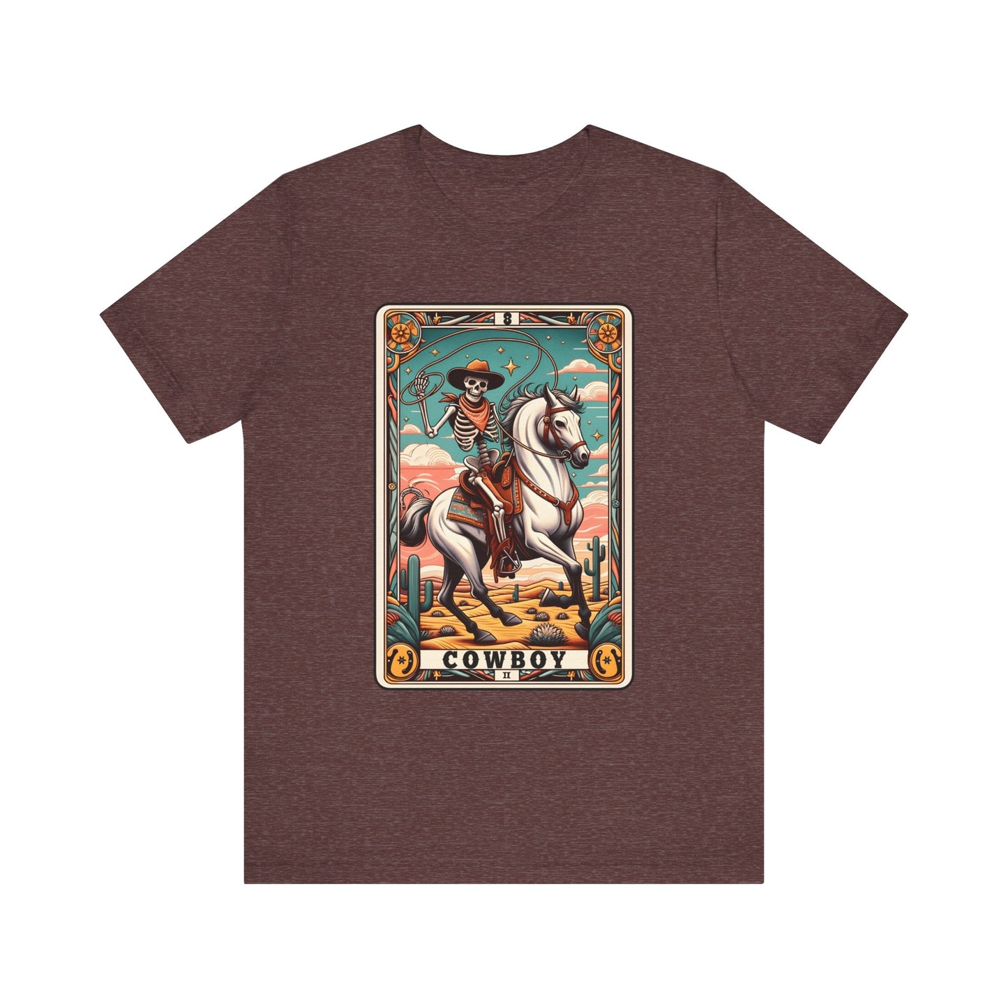 Cowboy Skeleton Tarot Card Shirt – Western Howdy Texas Rodeo Tee