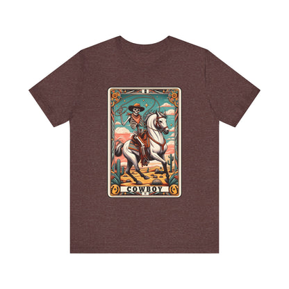 Cowboy Skeleton Tarot Card Shirt – Western Howdy Texas Rodeo Tee