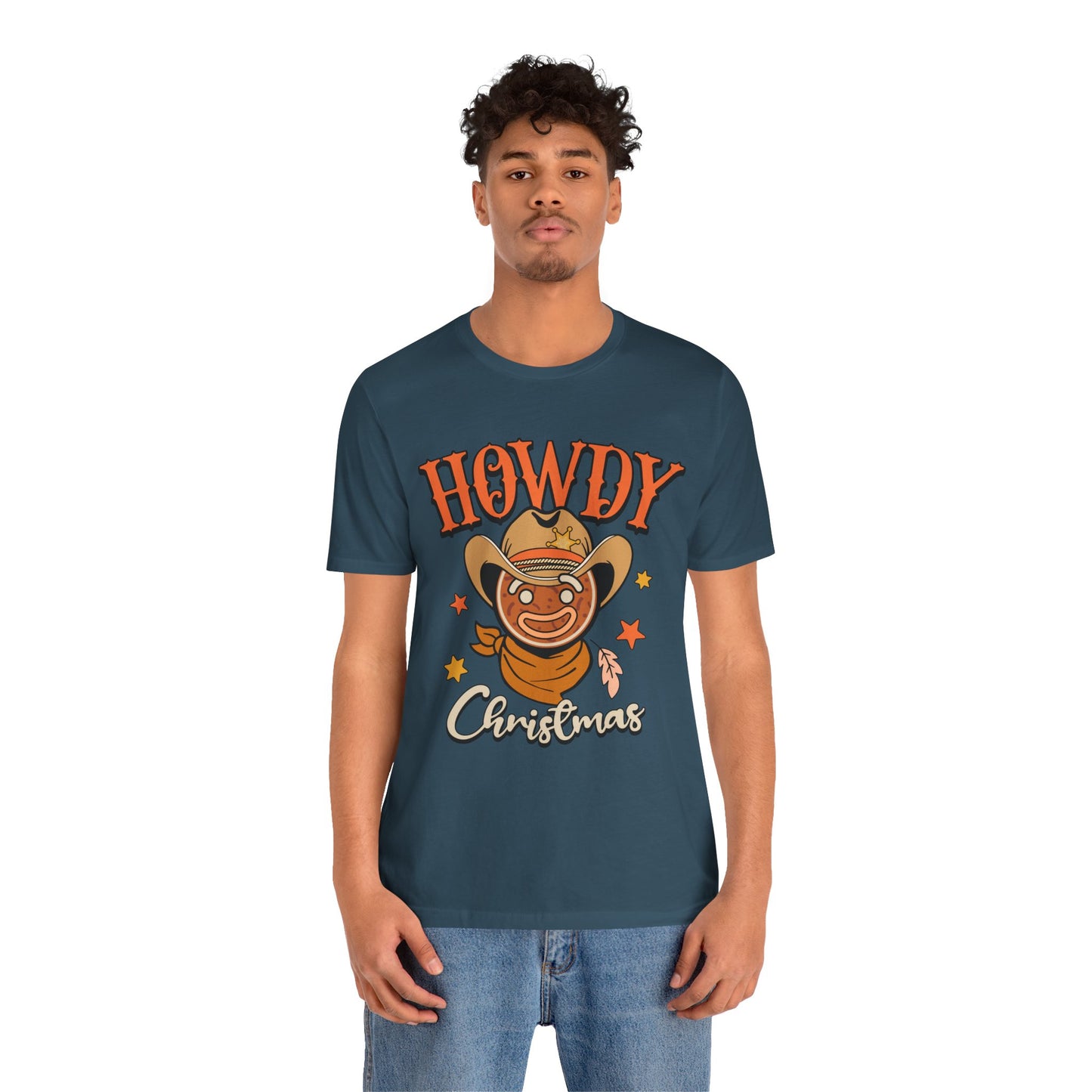 Christmas Howdy Cowboy Gingerbread Shirt – Funny Retro Western Holiday Pajama Tee