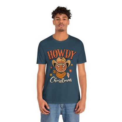Christmas Howdy Cowboy Gingerbread Shirt – Funny Retro Western Holiday Pajama Tee