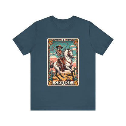 Cowboy Skeleton Tarot Card Shirt – Western Howdy Texas Rodeo Tee