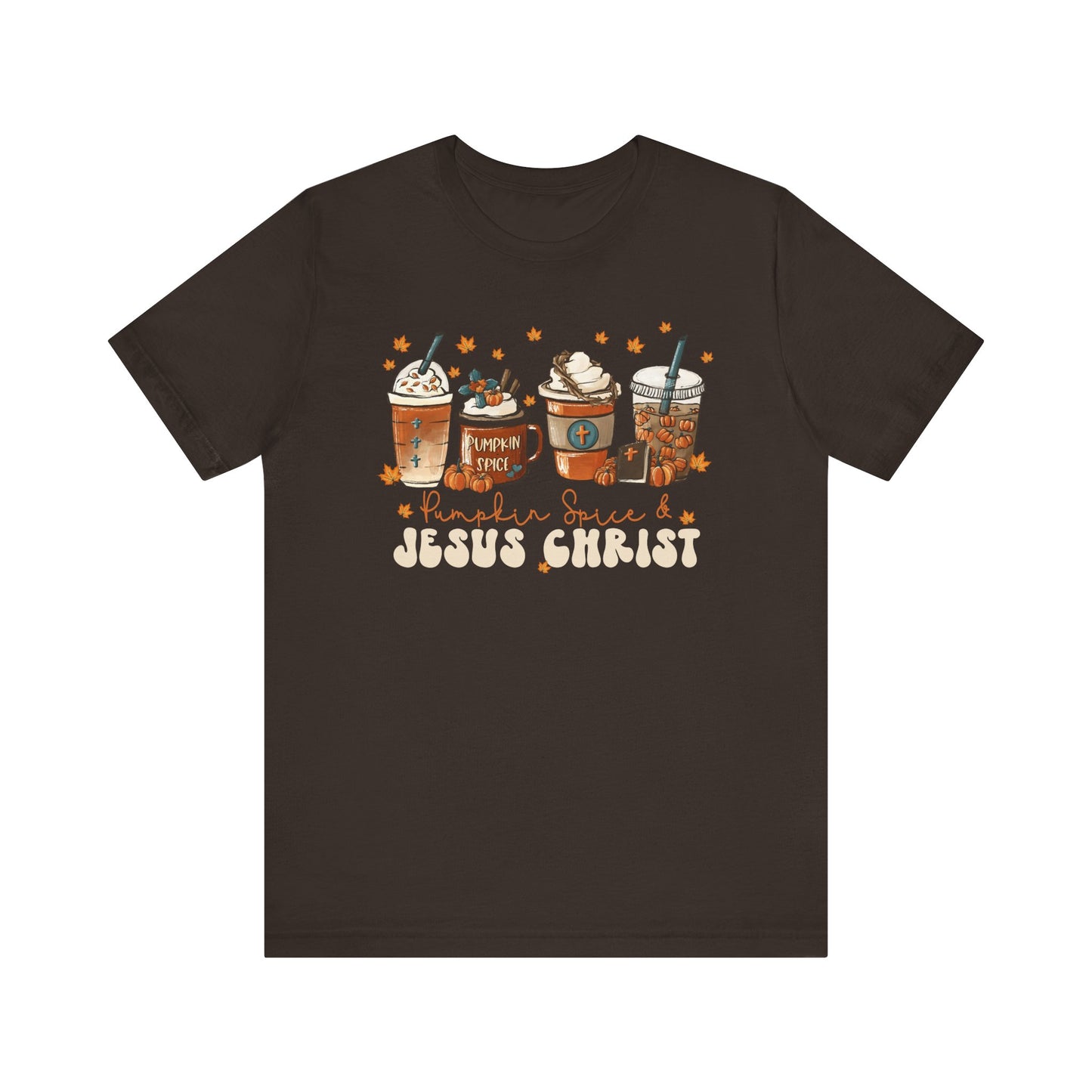 Coffee Pumpkin Spice & Jesus Christ Shirt – Christian Fall Latte Thanksgiving Tee