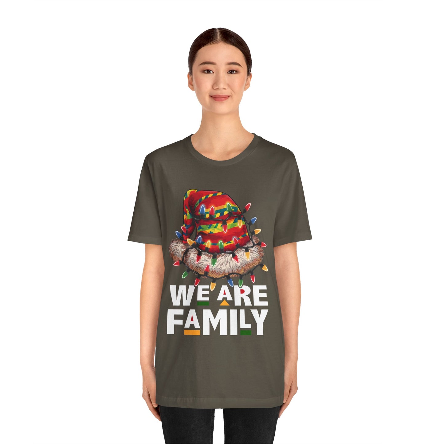 We Are Family Black Christmas Shirt – Afrocentric Matching Holiday Melanin Tee