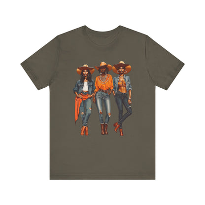 Black Cowgirl Shirt – Western Rodeo Tee with Melanin Pride & Texas Cowgirl Graphic