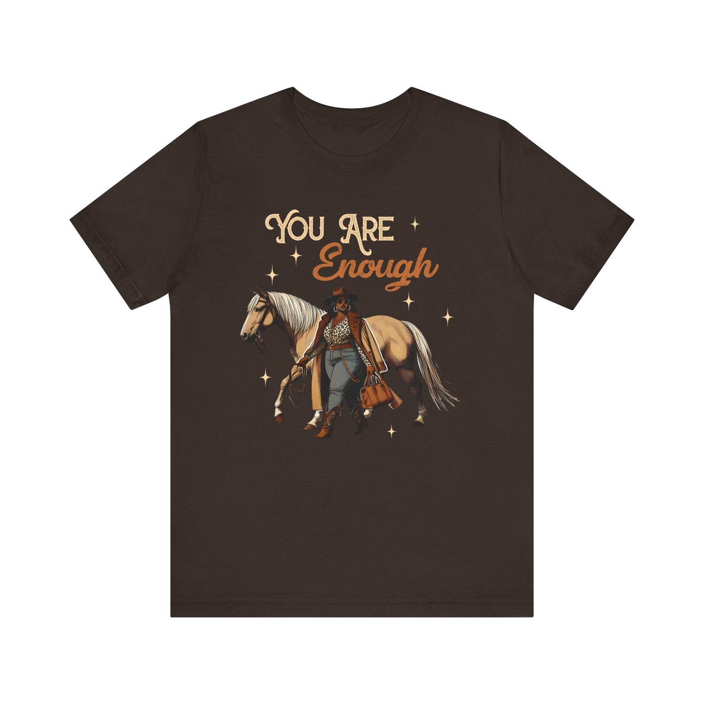 You Are Enough Shirt – Christian Bible Black Cowgirl Western Texas Tee