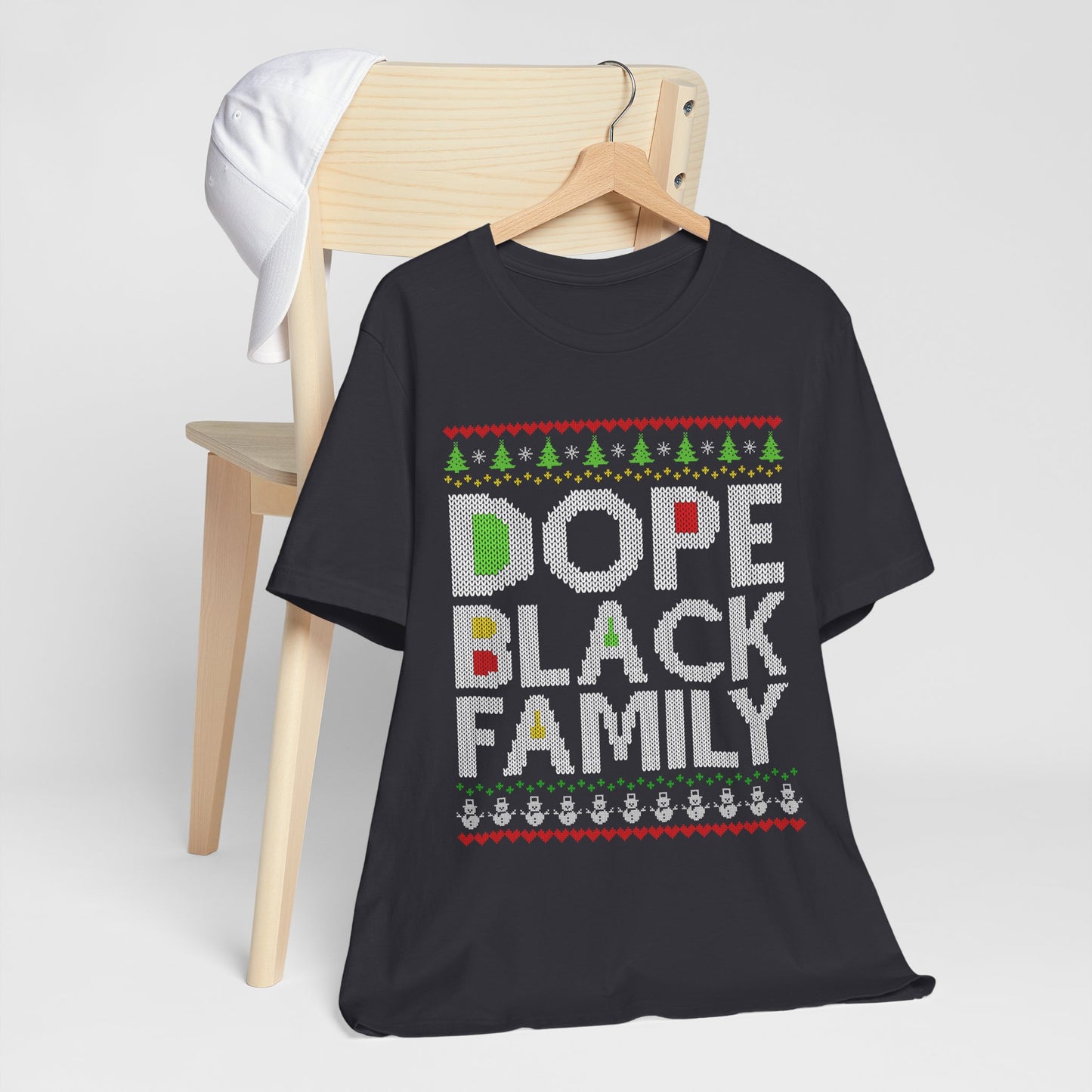 Dope Black Family Ugly Christmas Sweater – Afrocentric Holiday Shirt, Funny Matching Christmas Tee for Proud Black Families