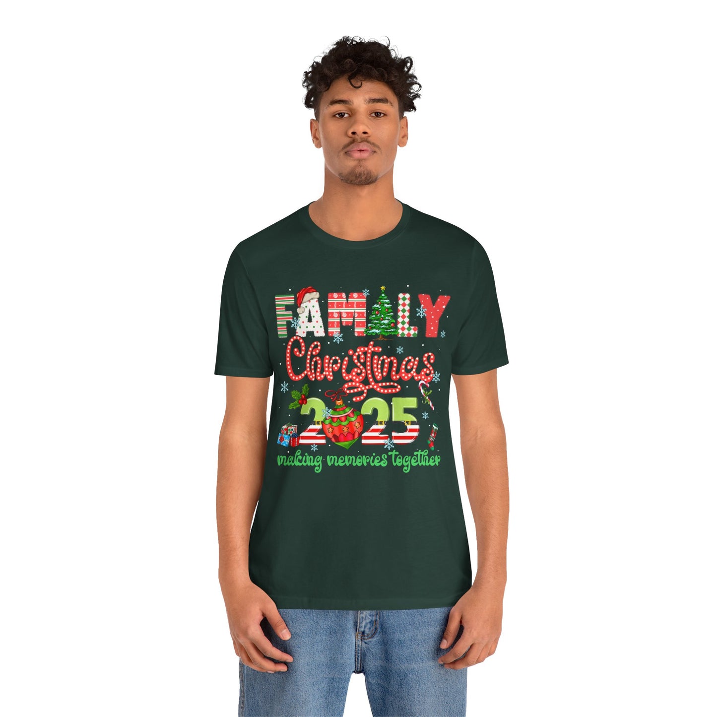 Family Christmas 2025 Matching Shirt – Festive Holiday Lights Ornament Tee