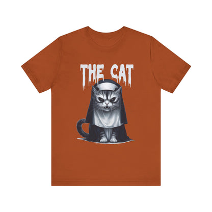 Spooky Cat Nun Halloween Creepy Cat Lovers Spooky Season T-Shirt