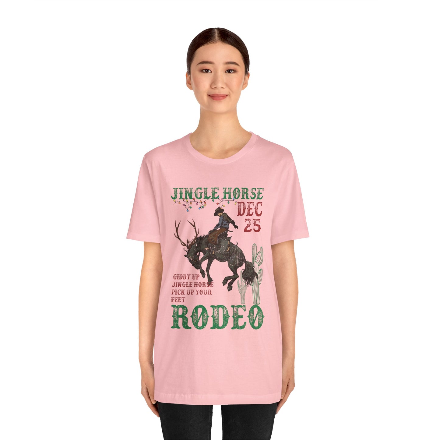 Giddy Up Jingle Horse Shirt – Western Rodeo Howdy Christmas Holiday Tee