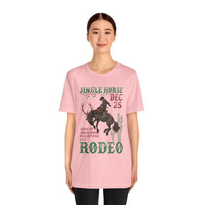 Giddy Up Jingle Horse Shirt – Western Rodeo Howdy Christmas Holiday Tee