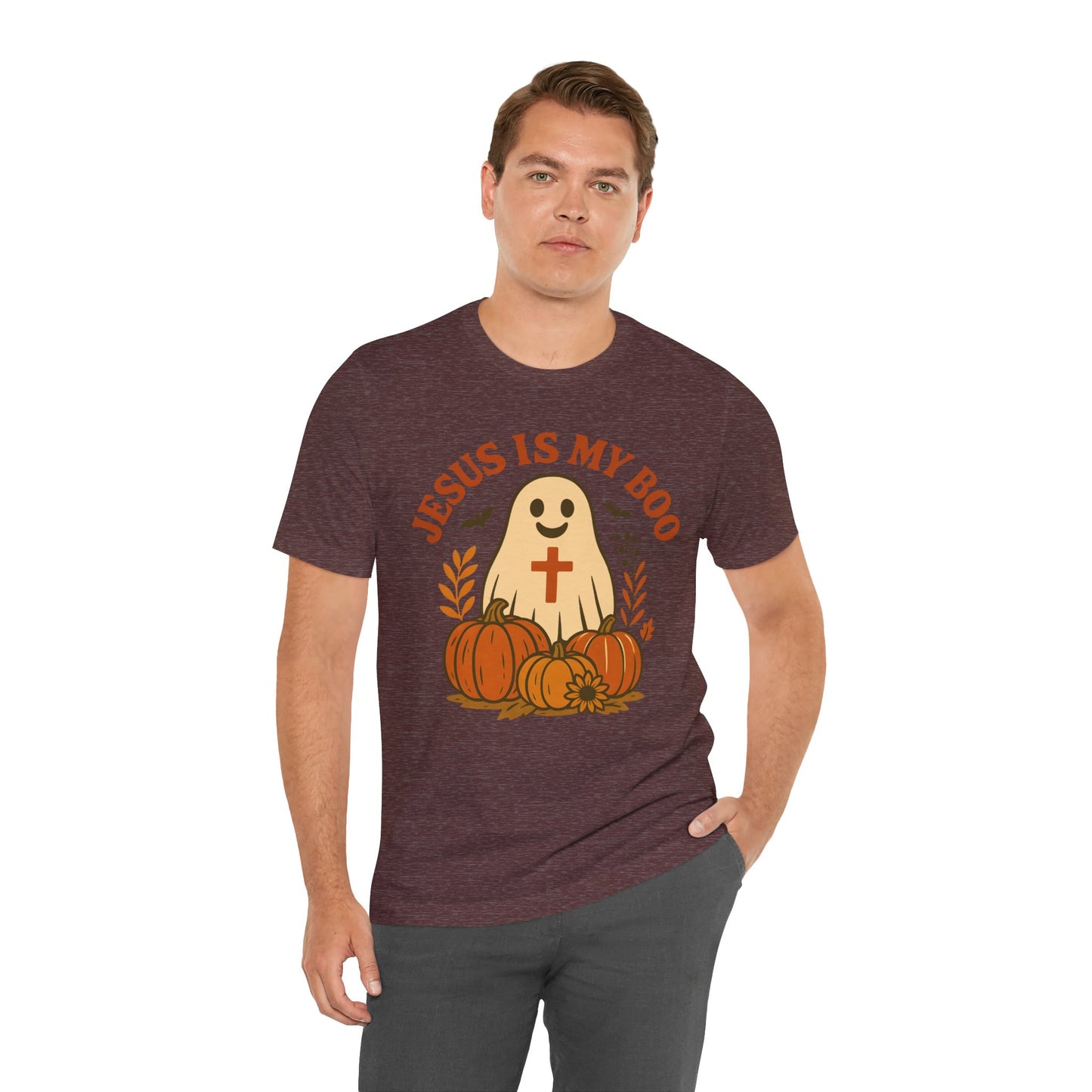 Jesus Is My Boo Shirt – Cute Christian Ghost Pumpkin Halloween Faith Tee