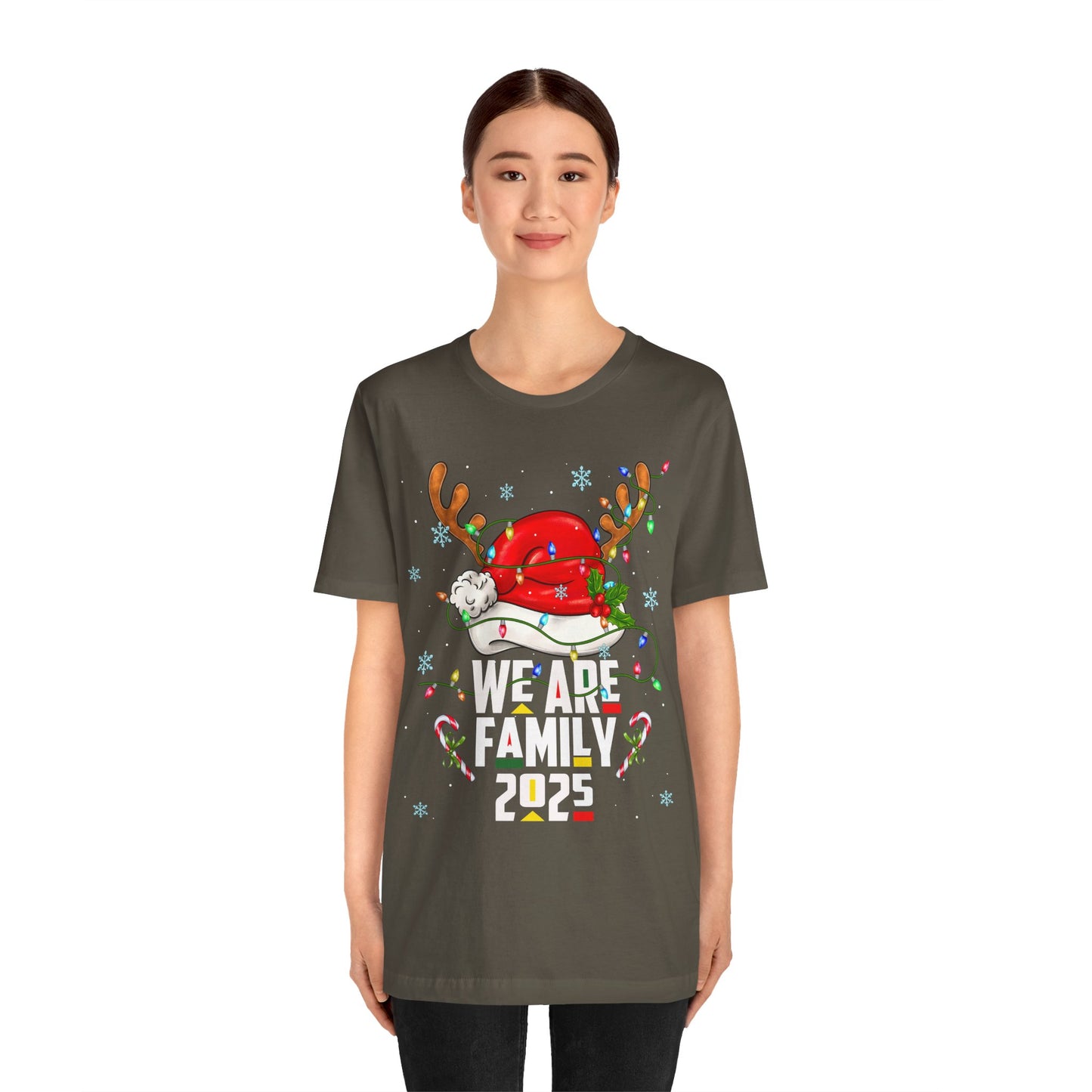 We Are Family 2025 Shirt – Afro Christmas Tree & Santa Matching Black Family Tee