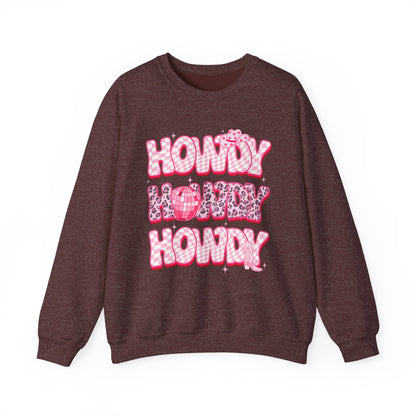 Disco Howdy Cowgirl Sweatshirt – Pink Leopard Western Rodeo Country Pullover