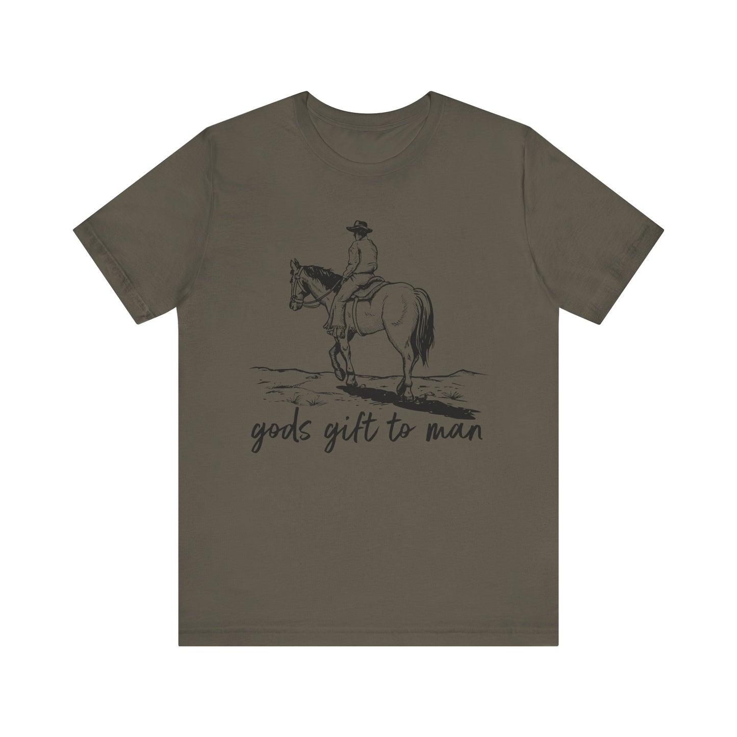 God’s Gift to Man Shirt – Cowboy Howdy Rodeo Christian Western Tee