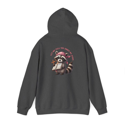 Let Me Tell You About My Jesus Hoodie – Cute Raccoon Bible Christian Pullover