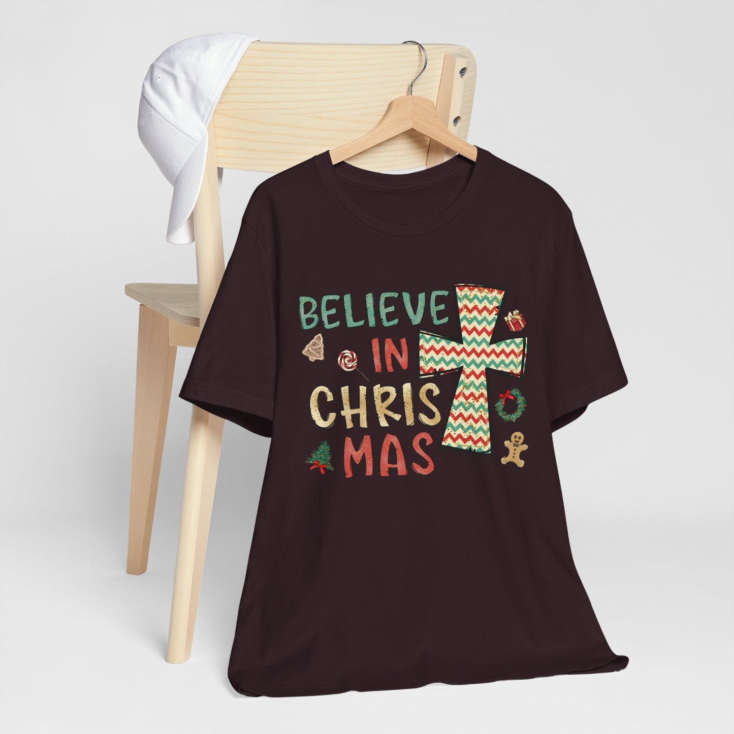 Believe in Christ-Mas Shirt – Retro Christian Jesus Vintage Holiday Faith Tee