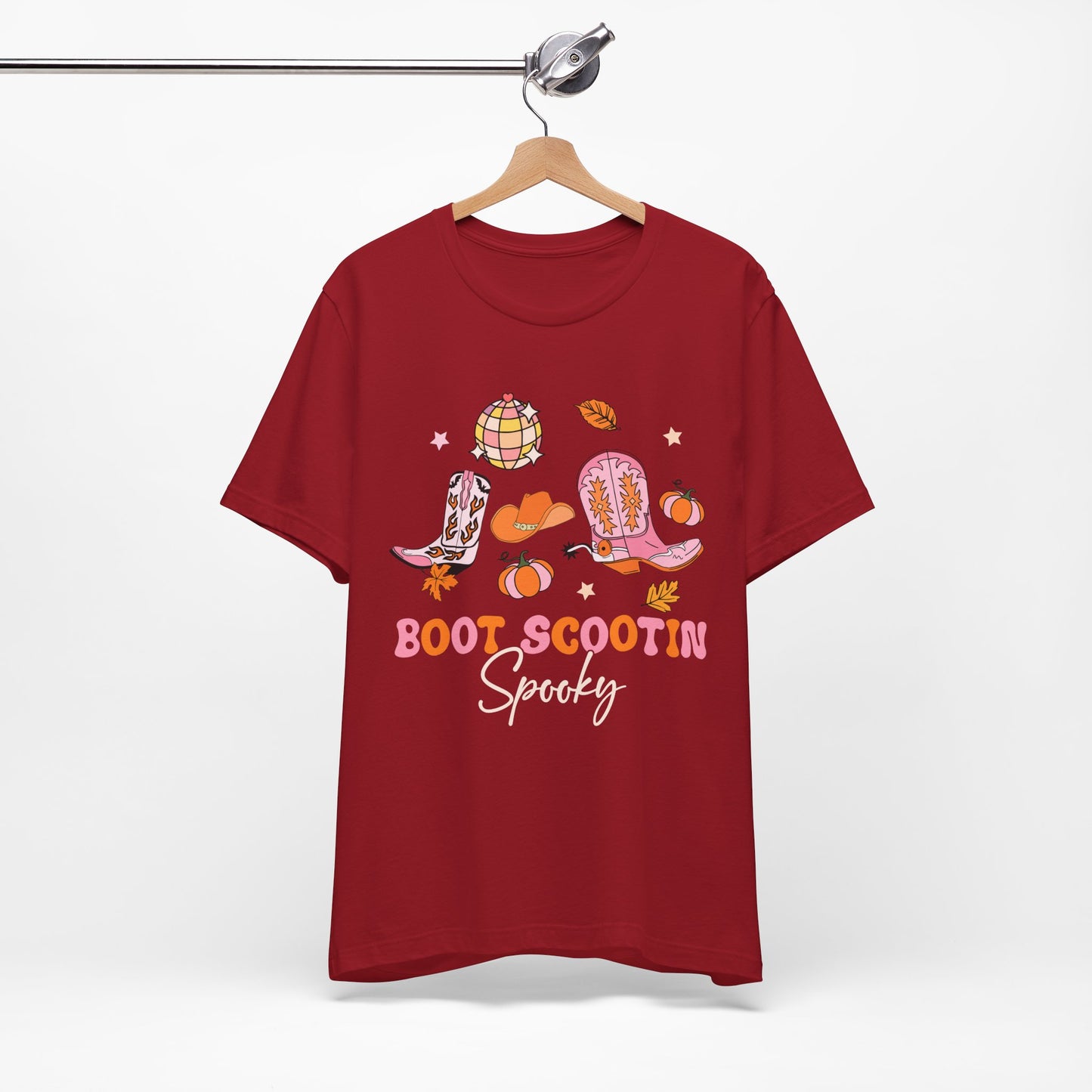 Boot Scootin Spooky Howdy Western Halloween Thanksgiving T-Shirt, Retro Cowgirl Fall Tee