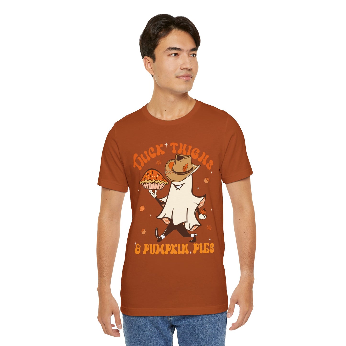 Thick Thighs Pumpkin Pies Shirt – Funny Howdy Ghost Western Halloween Tee