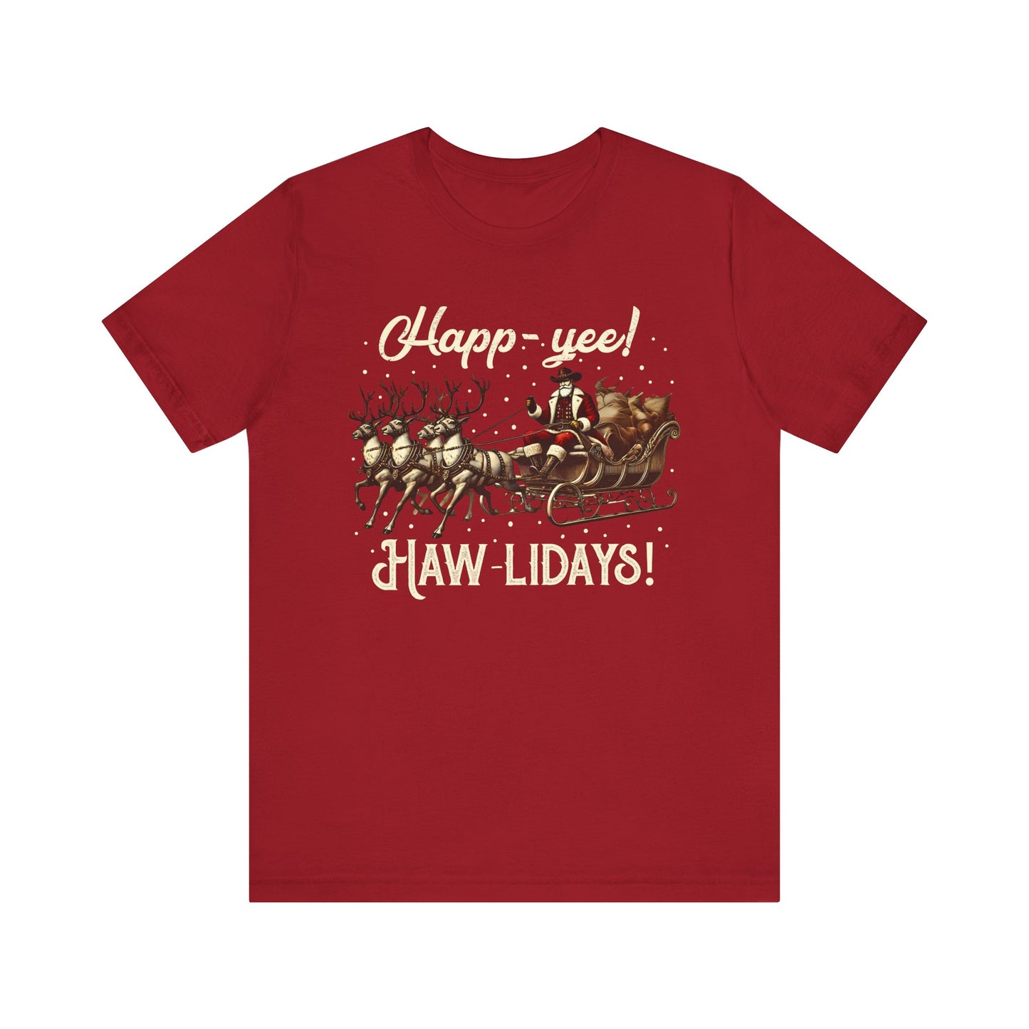 Happy Yeehaw Holidays Shirt – Western Santa Howdy Funny Country Christmas Tee