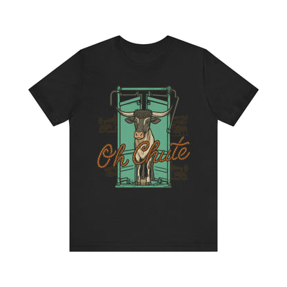 Oh Chute Teal Bull Shirt – Funny Rodeo Western Bucking Cowboy Tee
