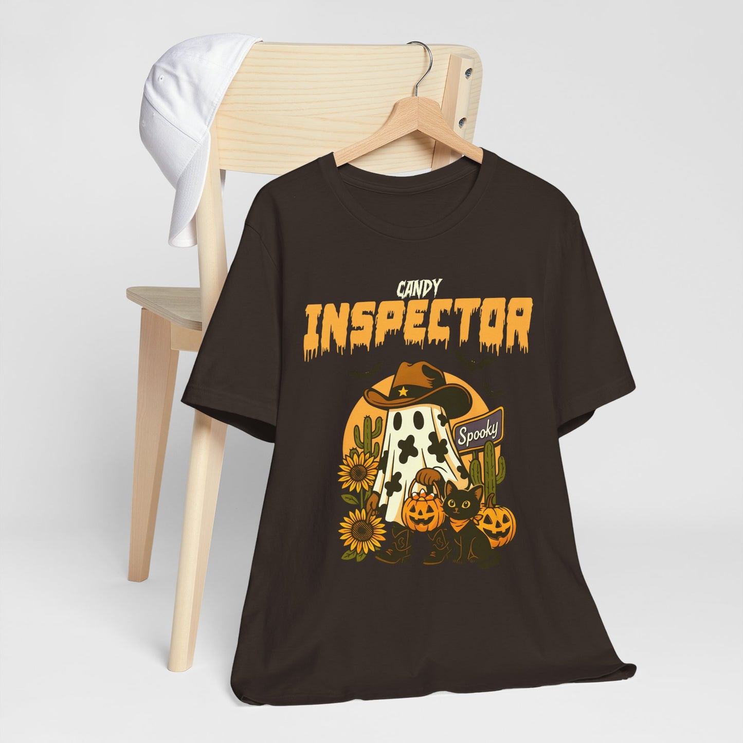 Candy Inspector Shirt – Western Ghost Cowboy Halloween Trick-or-Treat Tee