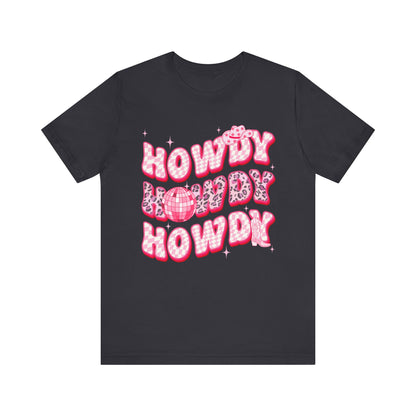 Howdy Pink Cowgirl Shirt – Leopard Disco Western Rodeo Country Girl Tee