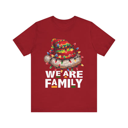 We Are Family Black Christmas Shirt – Afrocentric Matching Holiday Melanin Tee