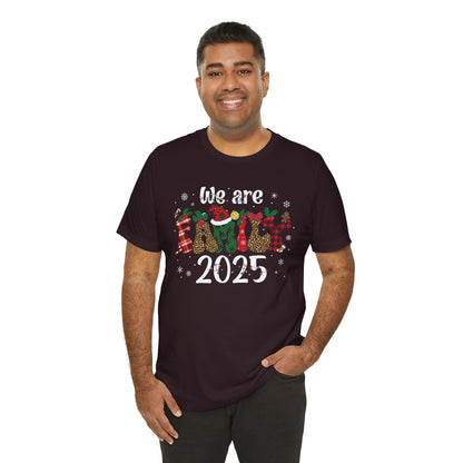 Retro Groovy We Are Family Christmas Shirt – Funky Reindeer Matching Holiday Tee