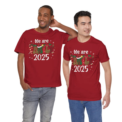 Retro Groovy We Are Family Christmas Shirt – Funky Reindeer Matching Holiday Tee