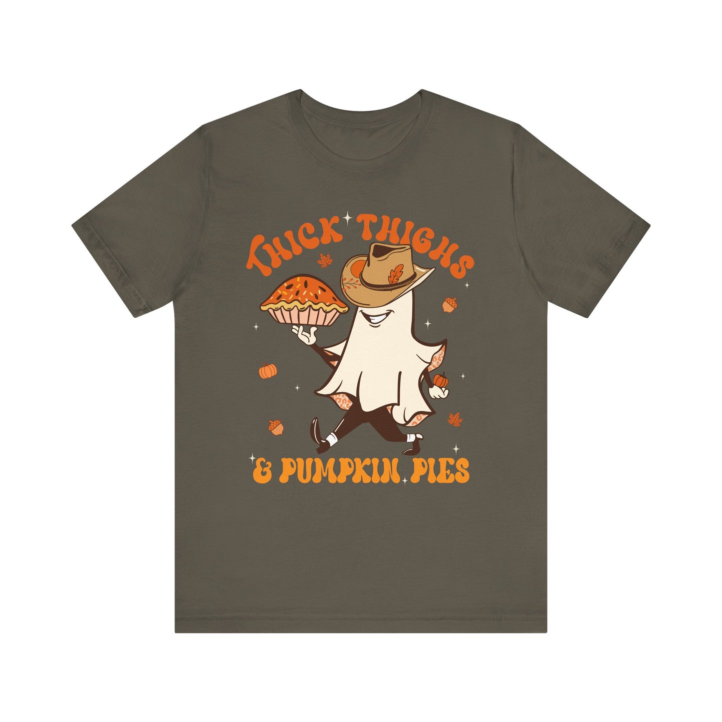 Thick Thighs Pumpkin Pies Shirt – Funny Howdy Ghost Western Halloween Tee