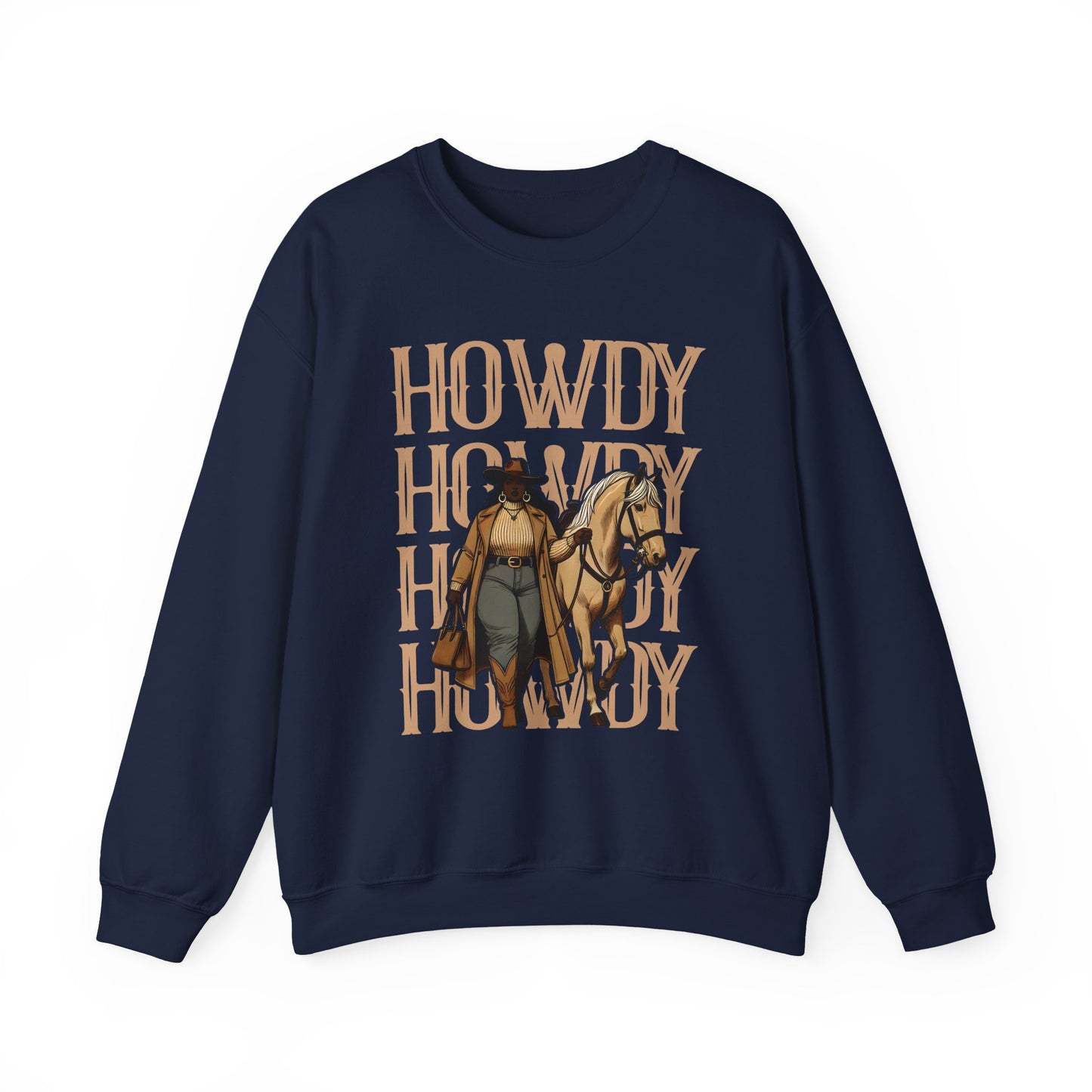 Howdy Black Cowgirl Sweatshirt – Country Western Rodeo Melanin Texas Pullover