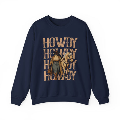 Howdy Black Cowgirl Sweatshirt – Country Western Rodeo Melanin Texas Pullover