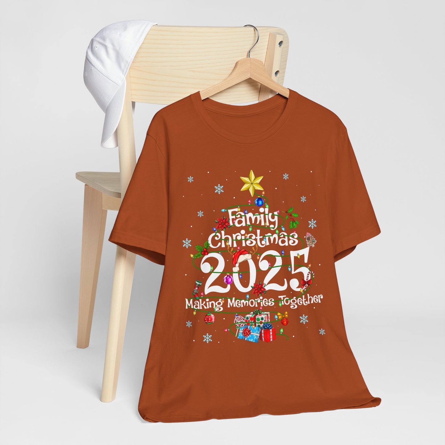Family Christmas 2025 Tree Shirt – Festive Holiday Lights Matching Pajama Tee