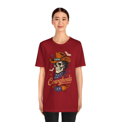 Cowghouls Shirt – Long Live Halloween Skeleton Cowboy Western Ghost Tee