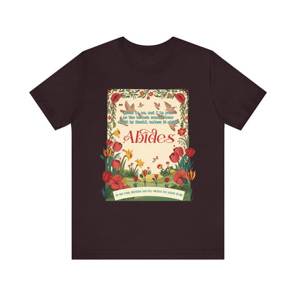 Abide in Me Shirt – Christian John 15:4 Bible Verse Floral Faith Graphic Tee