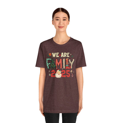 Vintage We Are Family Christmas Shirt – Retro Santa & Tree Matching Holiday Tee
