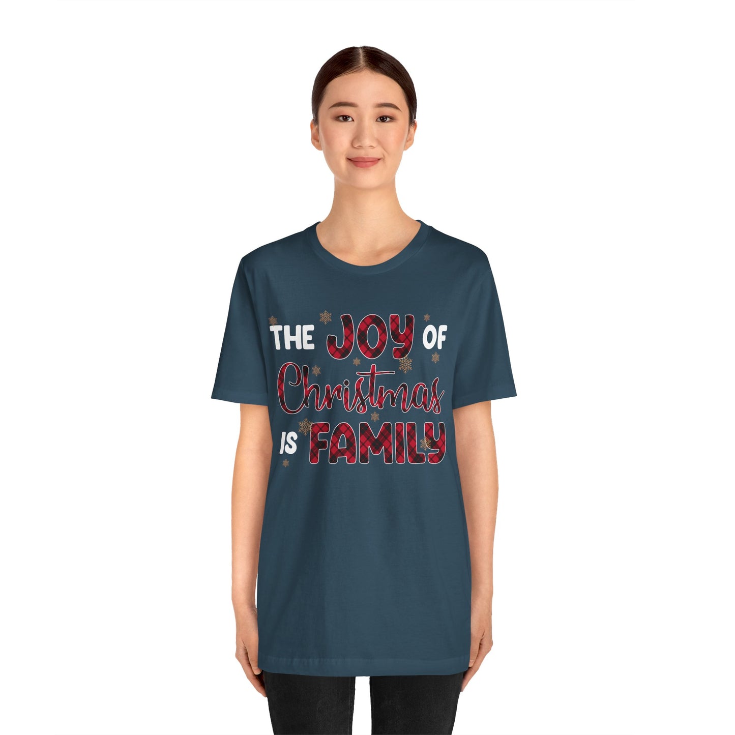 The Joy of Christmas is Family Shirt – Buffalo Plaid Matching Holiday Tee
