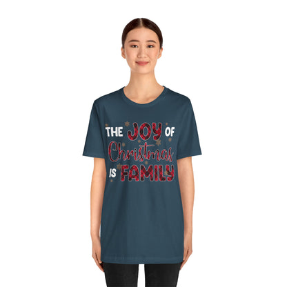 The Joy of Christmas is Family Shirt – Buffalo Plaid Matching Holiday Tee