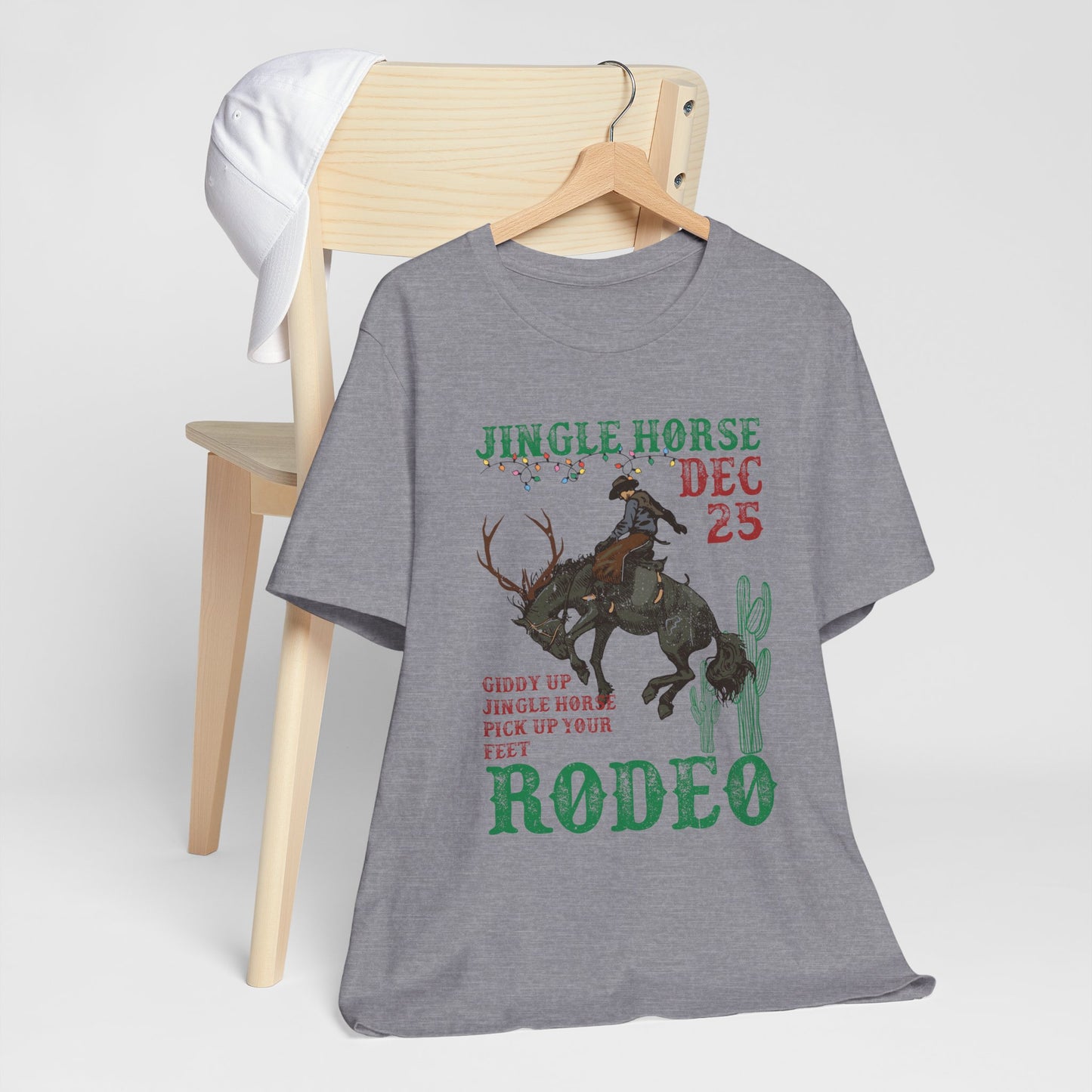 Giddy Up Jingle Horse Shirt – Western Rodeo Howdy Christmas Holiday Tee