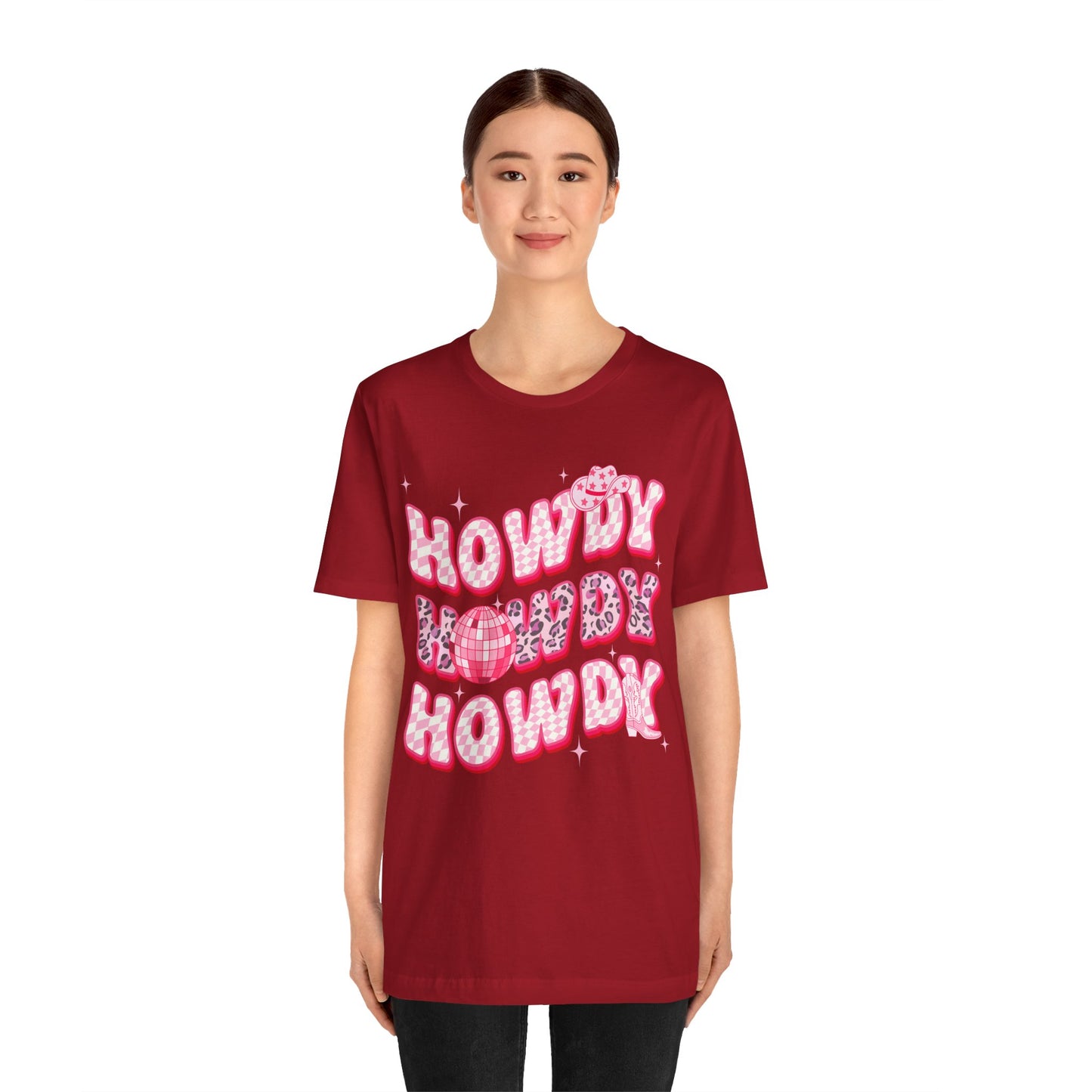 Howdy Pink Cowgirl Shirt – Leopard Disco Western Rodeo Country Girl Tee