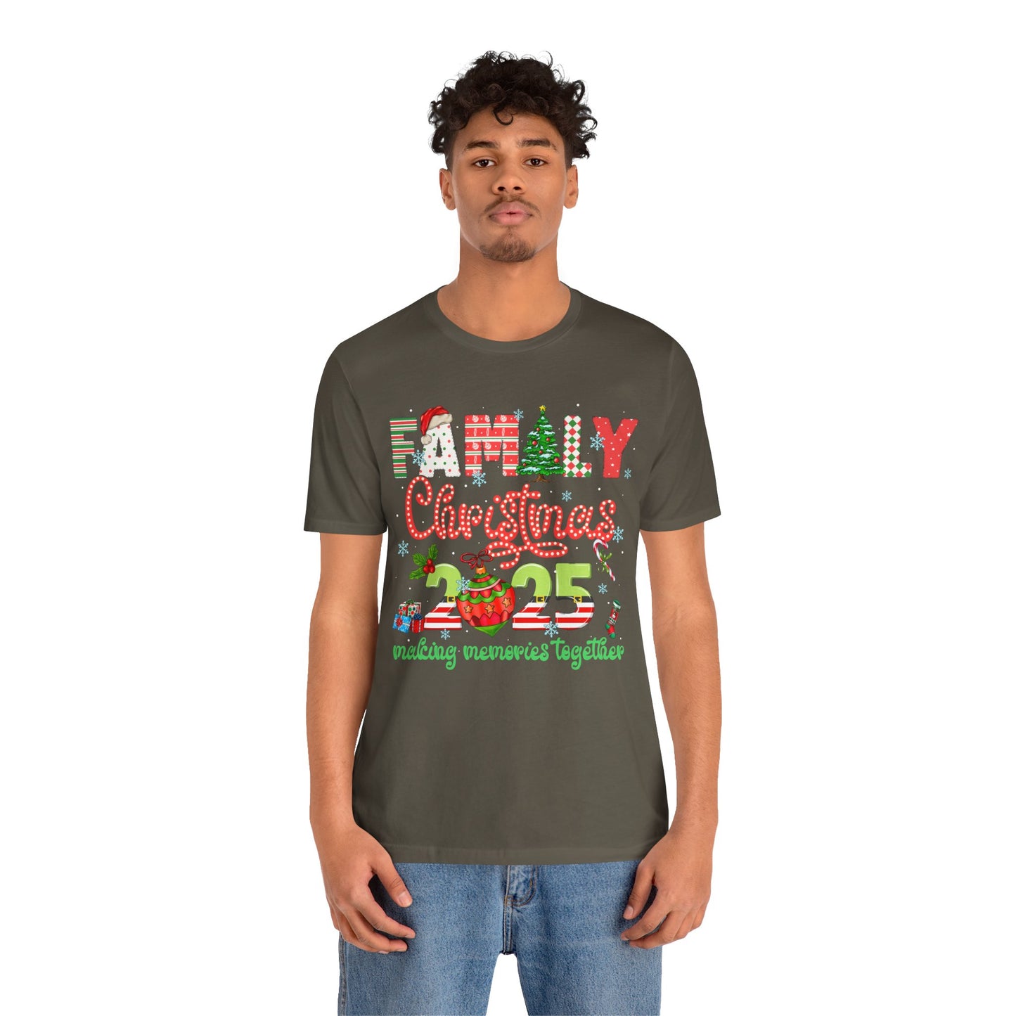 Family Christmas 2025 Matching Shirt – Festive Holiday Lights Ornament Tee